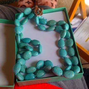Turquoise necklace Double strand